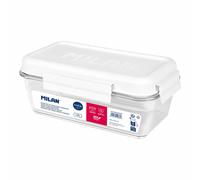 Porta pranzo Ermetico Milan 1,2 L Bianco Trasparente Plastica Rettangolare