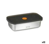 Porta pranzo Ermetico Quttin Acciaio inossidabile Rettangolare 600 ml [12 U