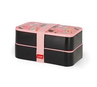 Porta Pranzo Lunch Box 3 Posate Incluse Sushi Cat Contenitore Capacità 1200 ml a