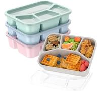 Porta Pranzo Lunch Box 4 Pack Portamerenda Bambina Bambino Scuola Termico Merenda Bento Bambini Schiscetta Portapranzo