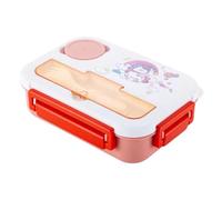Porta Pranzo, Lunch Box con scomparti, 1300ml Bento Box con 4 Scomparti per Adulti, con Posate e Scatola, con scomparti a prova di perdite, per Bambini Lavoro Scolastico, 22,5 x 16 x 7 cm