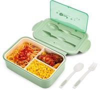 Porta Pranzo, Lunch Box Prova Di Perdite per Bambini E Adulti, Bento Box Con 3 S
