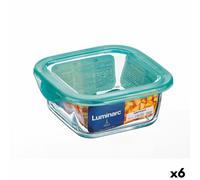 Porta Pranzo Quadrato con Coperchio Luminarc Keep'n Lagon 15,6 x 6,6 cm Turch
