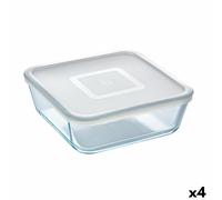 Porta Pranzo Quadrato con Coperchio Pyrex Cook & Freeze 2 L 19 x 19 cm Traspa