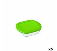 Porta Pranzo Quadrato con Coperchio Pyrex Cook & Store Verde 1 L 20 x 17 x 5,