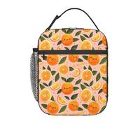 Porta pranzo riutilizzabile a forma di fetta d'arancia per bambini, ragazzi, donne e adulti, borsa termica per il pranzo alla frutta, borsa termica in poliestere per scuola, picnic, lavoro, viaggi,