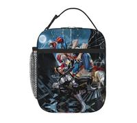 Porta pranzo riutilizzabile a prova di perdite, portatile, isolato, per picnic, ufficio, escursionismo, pesca, Spider-Man, azione e battaglia, fumetto, arte