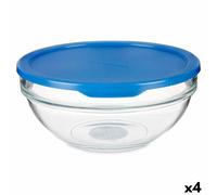 Porta Pranzo Rotondo con Coperchio Pasabahce Chefs Azzurro 1,135 L [4 Unità]