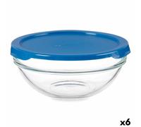 Porta Pranzo Rotondo con Coperchio Pasabahce Chefs Azzurro 595 ml [6 Unità]