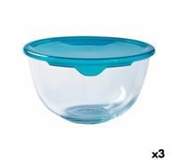Porta Pranzo Rotondo con Coperchio Pyrex Cook & Store 16 x 16 x 10 cm Azzurro