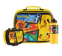 Porta Pranzo Termico Lunch Box e Borraccia Set 3 Pezzi Regalo Bambini(Giallo)