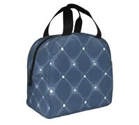 Porta Pranzo Termico Modello Blu Sacco Pranzo Isolato con Rivestimento in Alluminio, Lunch Bag Anti Umidità per Lavoro, Capiente e Portatile per Conservare Cibo