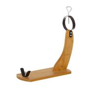 Porta Prosciutto Legno Bambu' E Metallo Jamonera Arco Portaprosciutto 45x16x43cm