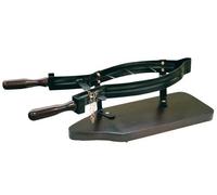 PORTA PROSCIUTTO NORCINO FERRO BATTUTO BASE LEGNO PINZA FERMA PROSCIUTTO