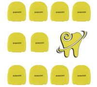 Porta Protesi Dentaria - Scatola Contenitore per Dentiere, Giallo, 10 Pezzi