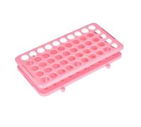 Porta Provette Portaprovette Supporto for provette in plastica con cuscinetto in silicone for inferiori a 18 mm, fori staccabili, 50 pezzi Scientifico Scuola(Pink)