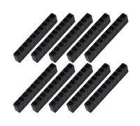 Porta punte per cacciavite in plastica nera con 10 fori per strumenti con gambo esagonale da 1/4 di pollice, scaffale compatto per officina e riparazioni domestiche, custodia organizer per driver