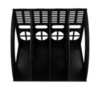 Porta Quaderni da Scrivania, Portariviste con 4 Scomparti, Portariviste da Scrivania Verticale, Robusto Organizer in Plastica per A4 Documenti, Porta Libri per Scuola, Ufficio, Casa
