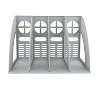 Porta Quaderni da Scrivania, Portariviste con 4 Scomparti, Portariviste da Scrivania Verticale, Robusto Organizer in Plastica per A4 Documenti, Porta Libri per Scuola, Ufficio, Casa