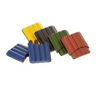 Porta quattro sigari mezzo toscano in cuoio Harlequin - Hand made in Italy (Rosso, Verde, Giallo, Blu e Azzurro) (Verde)