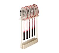 Porta Racchette Da Badminton Aperto, Porta Racchette Da Tennis Con Cestino Portaoggetti, Cestino Portaoggetti For Attrezzature Sportive, Capacità Di Peso 15 Kg(White)