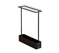 Porta Racchette Da Tennis Con Cestino, Porta Racchette Da Badminton, Cestino Portaoggetti For Attrezzature Sportive Aperte, Capacità Di Peso 15 Kg(Black)