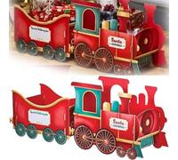 Porta Regali Natalizio A Forma Di Trenino Di Babbo Natale, Il Trenino Dei Regali Di Babbo Natale, Porta L'allegria Delle Feste Con Stile, Decorazioni Natalizie Per La Famiglia (A)