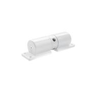 Porta regolabile a molla chiusura porta Chiudiporta con viti in lega di zinco for porte e cancelli, apertura a sinistra e a destra, nero e bianco(White)