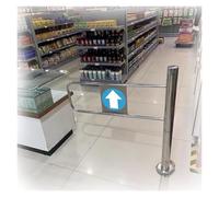 Porta rimovibile a chiusura automatica per accesso import/export - Silver-R, 50 cm di larghezza, divisorio per ingressi e uscite, ideale per spazi commerciali