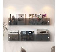 Porta riviste da Parete, Portariviste, Ripiani galleggianti Trasparenti,per Libri Giornali File Espositore