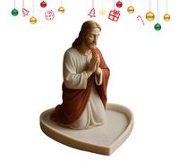 Porta Rosario Della Vergine Maria, Elegante Scatola Del Rosario Per La Preghiera Della Madonna, Supporto Per La Preghiera Dei Gioielli, Base A Forma Di Cuore Per Riporlo Senza Grovigli, Supporto Catto