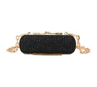 Porta rossetto Custodia for rossetto, mini pochette, borse a mano popolari, borse a tracolla con personalità.(Black)