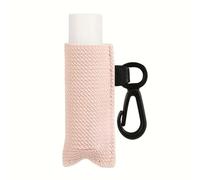 Porta-rossetto elastico alla moda per cosmetici, con clip e manica, realizzato a mano, per balsamo per labbra, rossetto, portachiavi, A