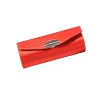 Porta rossetto Porta rossetto Porta rossetto Porta rossetto con ricamo retrò, motivo floreale, con specchio, borse for cosmetici(Red)