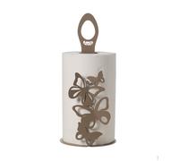 Arti & Mestieri Farfalloso - Porta rotolo di Design 100% Made in Italy - in Ferro, 15 x 33h cm (Beige)
