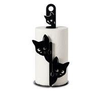 Arti & Mestieri Silvestro - Porta rotolo di Design 100% Made in Italy - in Ferro, ⌀ 15x33h cm (Nero)