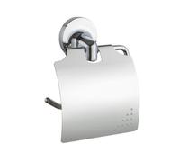 PORTA ROTOLO CARTA IGIENICA CON COPERTURA FISSAGGIO A PARETE ARREDO BAGNO 79809