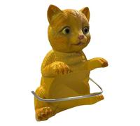Porta rotolo da toilette divertente | Supporto per rotolo da toilette Gatto Dispenser da parete senza foraggio - Dispenser di fazzoletti da parete in resina, decorazione animale per cucina bagno