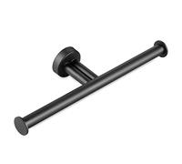 Porta rotolo di carta igienica, doppia staffa progettata nero opaco supporto da parete per bagno, cucina, bagno in acciaio inox SUS304
