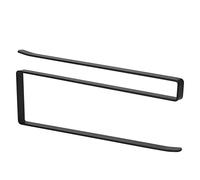 Porta rotolo di carta, Portarotolo da Fissaggio a Parete Porta tovaglioli Rotolo a Muro in Acciaio, porta tovaglioli, 26 x 1,3 x 10 cm, Nero