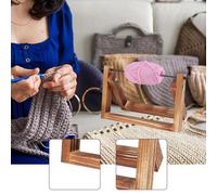 Porta rotolo di filato in legno, porta matasse di filato per uncinetto Knit