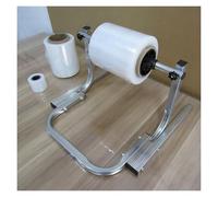 Porta rotolo in metallo resistente, dispenser multiuso per pluriball, pellicola elastica e schiuma, perfetto per stazioni di imballaggio commerciali (H: 25 cm, L: 80 cm)