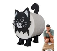 Porta rotolo, supporto stampato 3D | accessorio originale per il bagno, design gatto creativo per carta igienica, decorazione divertente per il bagno