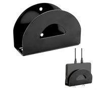 Porta Router da Parete, Porta Router Regolabile, Supporto da Parete per Router, Mensola Universale a Muro per Router/Modem/TV Box/Ricevitore/Prese, Metallo, Nero