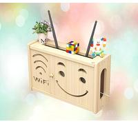 Porta Router WiFi da Parete Scatola Router Sospesa Mensola TV da Parete Immagazzinaggio Router,A-36x24cm