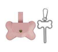 Porta Sacchetti Cane,Dispenser Sacchetto per Cacca per Cani in Pelle Impermeabile a Mani Libere con Gancio per Animali Passeggiate Escursionismo Campeggio (Non Includere Sacchetti per Immondizia)