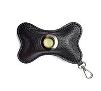 Porta Sacchetti Cani, Dispenser Sacchetti per Escrementi Cane in Pelle a Osso, Distributore Sacchetto Cani con Cerniera e Moschettone per Passeggiate, Attività all'aperto (Sacchetto Non Inclusi)