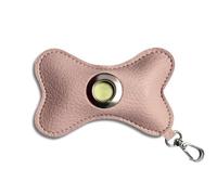 Porta Sacchetti Cani, Dispenser Sacchetti per Escrementi Cane in Pelle a Osso, Distributore Sacchetto Cani con Cerniera e Moschettone per Passeggiate, Attività all'aperto (Sacchetto Non Inclusi)