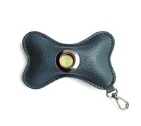 Porta Sacchetti Cani, Dispenser Sacchetti per Escrementi Cane in Pelle PU a Osso, Distributore Sacchetto Cani con Cerniera e Moschettone per Passeggiate, Attività all'aperto (Sacchetto Non Inclusi)