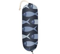 Porta sacchetti di plastica a forma di pesce oceano, per dispensa da cucina, organizer per sacchetti della spesa, in plastica leggera, 1 confezione